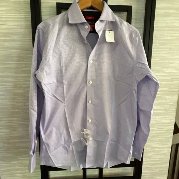 NWT Kenneth Cole awarness men's Button down shirt lavender purple size 15 1/2 32 - Picture 1 of 5